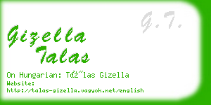 gizella talas business card